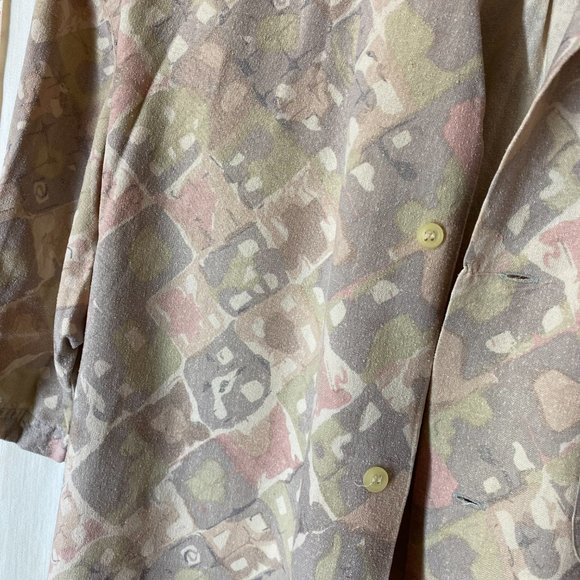 Vintage Silk Shirt - Muted Pattern - Picture 5 of 8